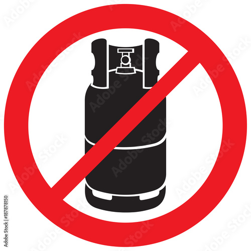 propane gas cylinder not allowed sign