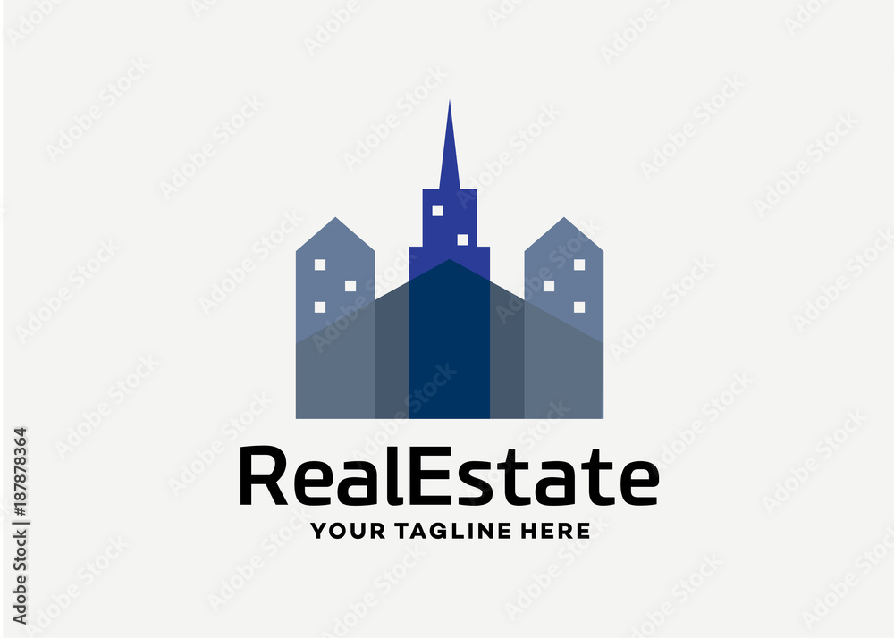 Real Estate Logo Template Design Vector, Emblem, Design Concept, Creative Symbol, Icon