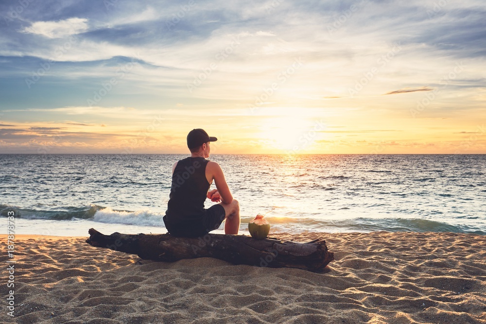 Contemplation on the beach