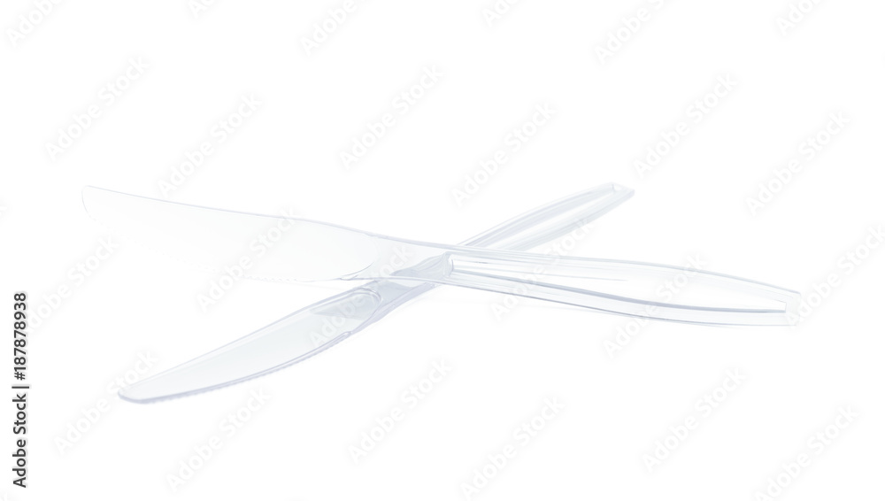 Obraz premium Pile of disposable knives isolated