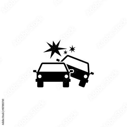 Car collision vector icon
