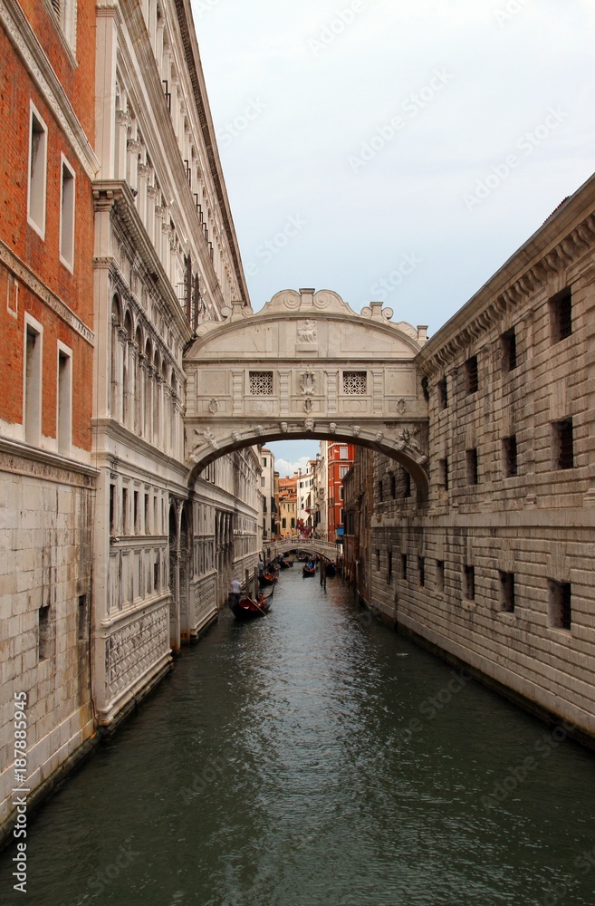 Bridge of Sighs in Venice Italy