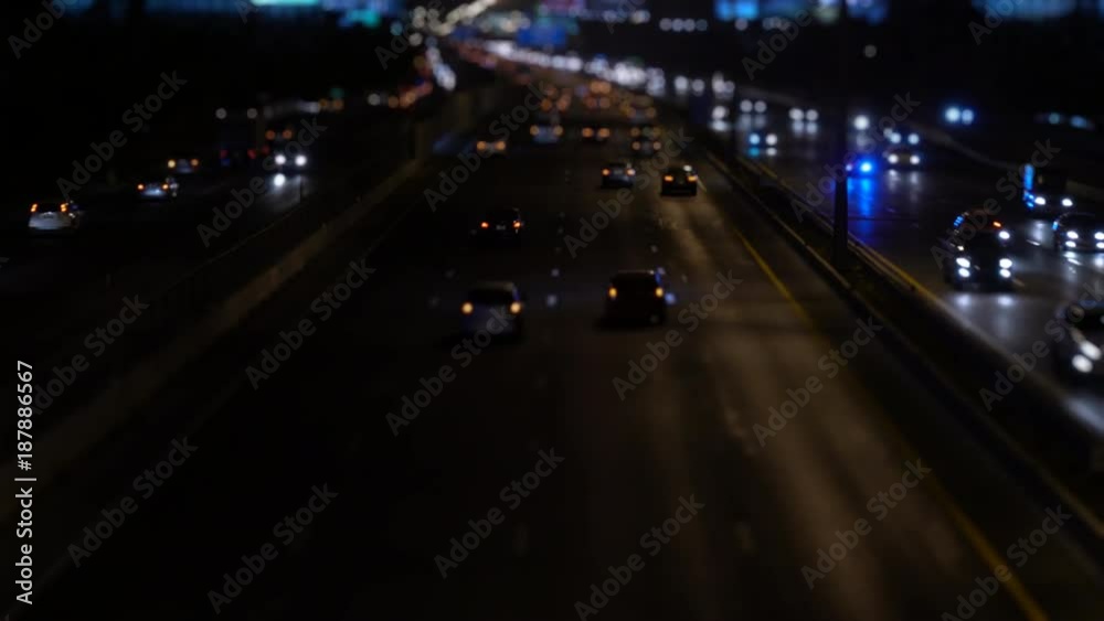 Car on traffic road at night Car on traffic road at night