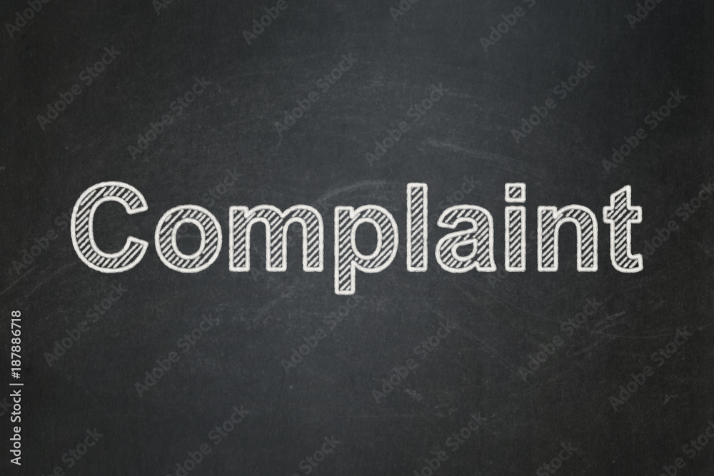 Fototapeta premium Law concept: text Complaint on Black chalkboard background