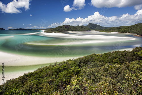 View from Hill Inlet of Whitehaven Beach Area