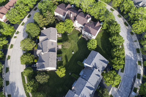 Street and Townhouse Bird's Eye View