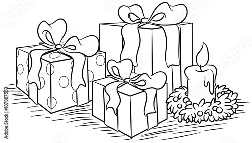 Weihnachtsgeschenke - Vektor-Illustration