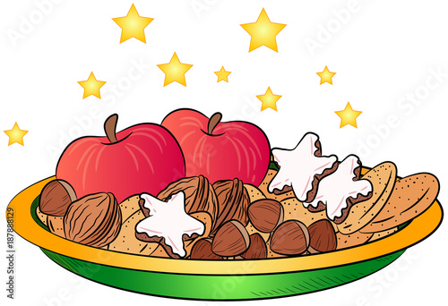 Weihnachtsteller - Vektor-Illustration