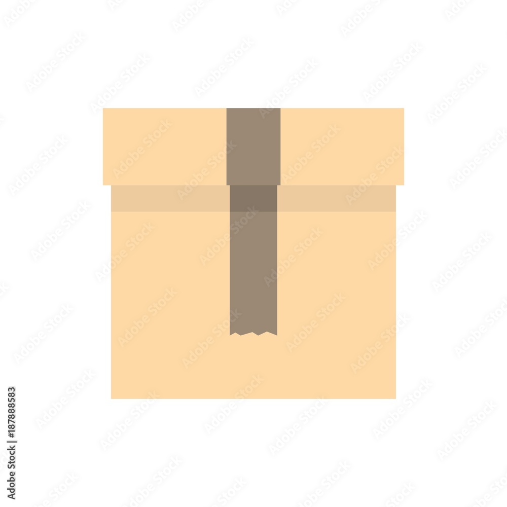 Box icon, flat style Box icon, flat style