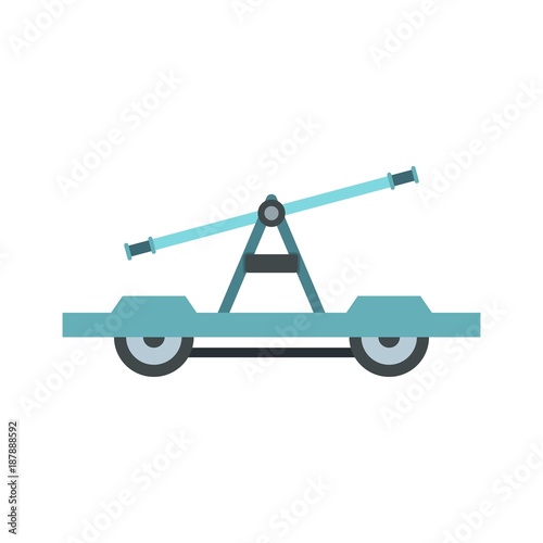 Draisine or handcar icon, flat style