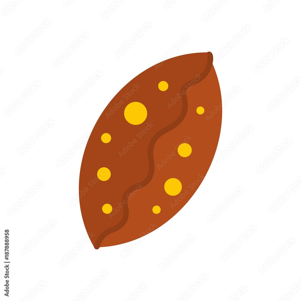 Fresh baked pastry icon, flat style Fresh baked pastry icon, flat style
