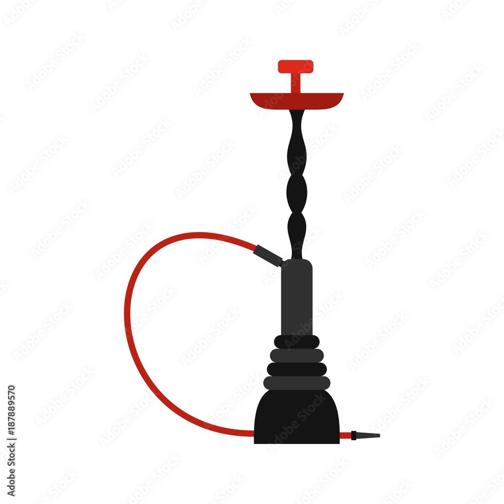 Hookah icon, flat style Hookah icon, flat style