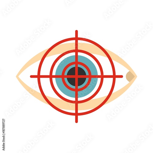 Optician icon, flat style