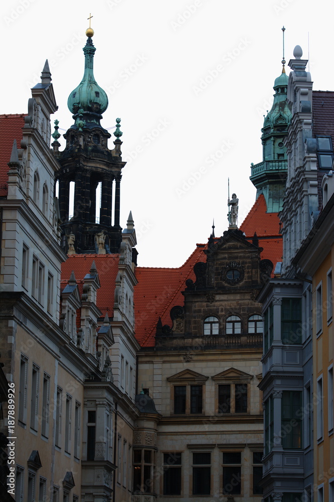 Dresden, old tower. City scape. 