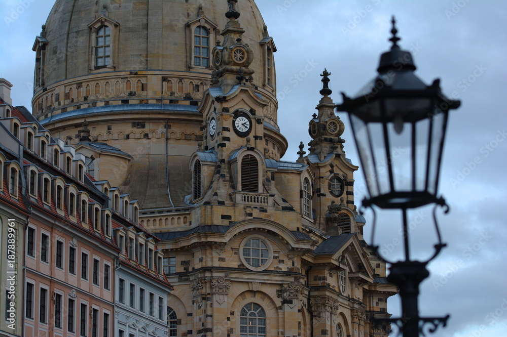 Dresden, Old building view. City scape. 