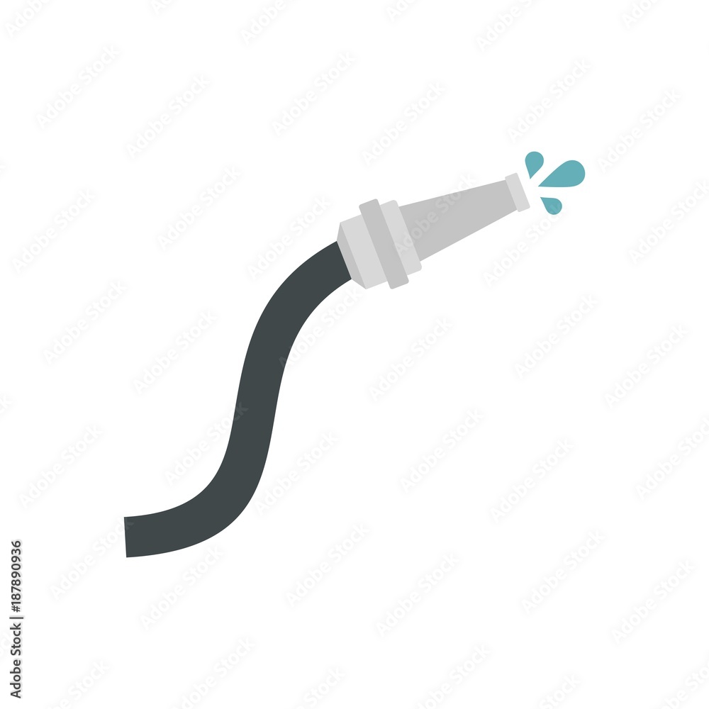 Fire hose icon, flat style