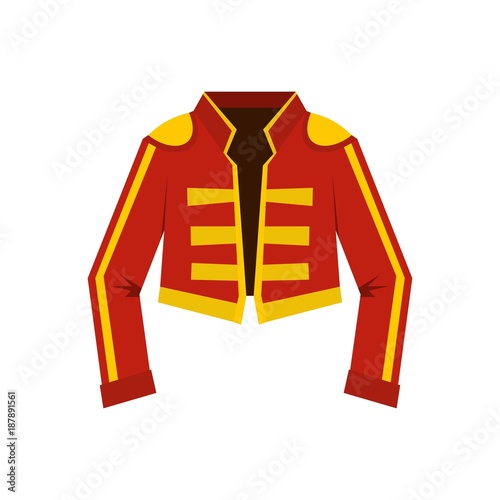 Costume of toreador icon, flat style