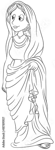 Römerin mit Toga - Vektor-Illustration