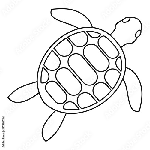 Tortoise icon, outline style