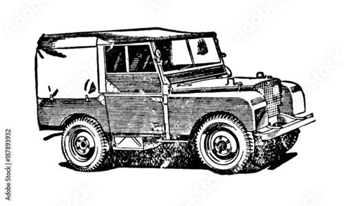 Vintage 4x4 Off Road Vehicle Illustration