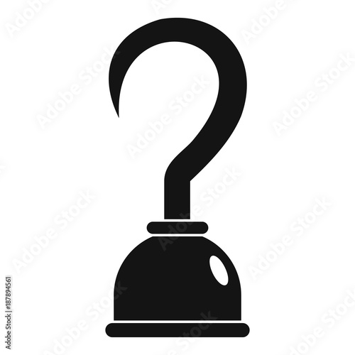 Hook icon, simple style