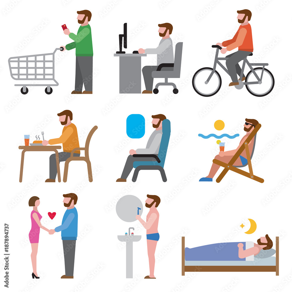 illustration of lifestyle icons
