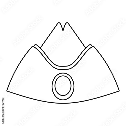 Forage cap icon, outline style