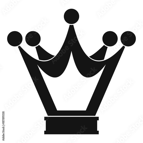 Princess crown icon, simple style