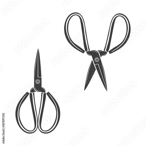 Set of two cobbler s scissors