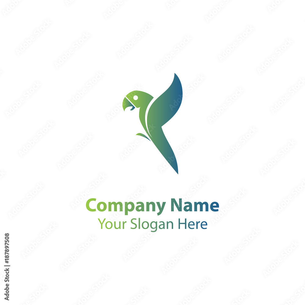 Obraz premium parrot logo design