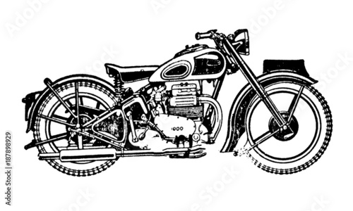 Vintage Motorbike Illustration