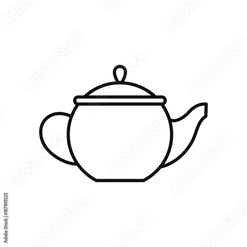 Line icon of tea pot