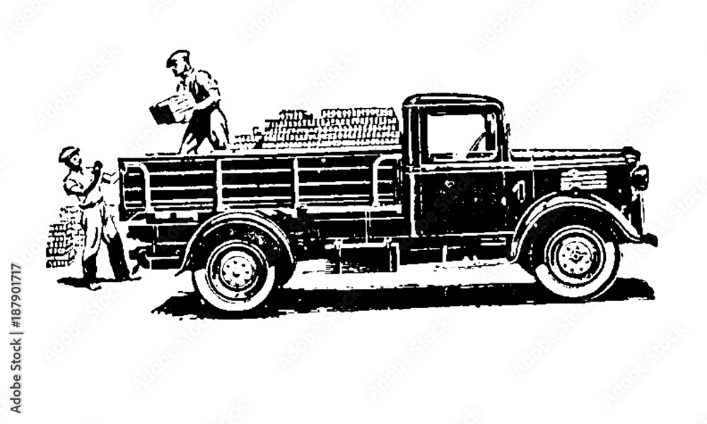 Vintage Pickup Truck Illustration