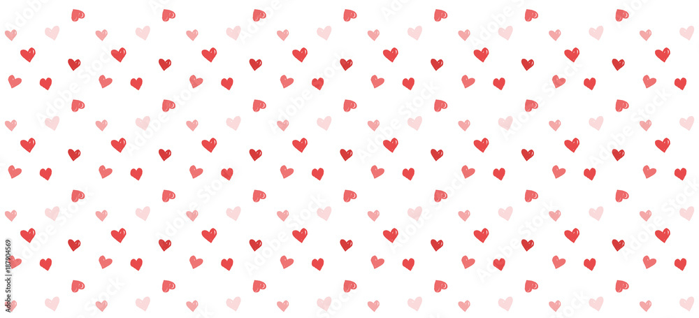 Background with heart seamless pattern, Valentine's day banner