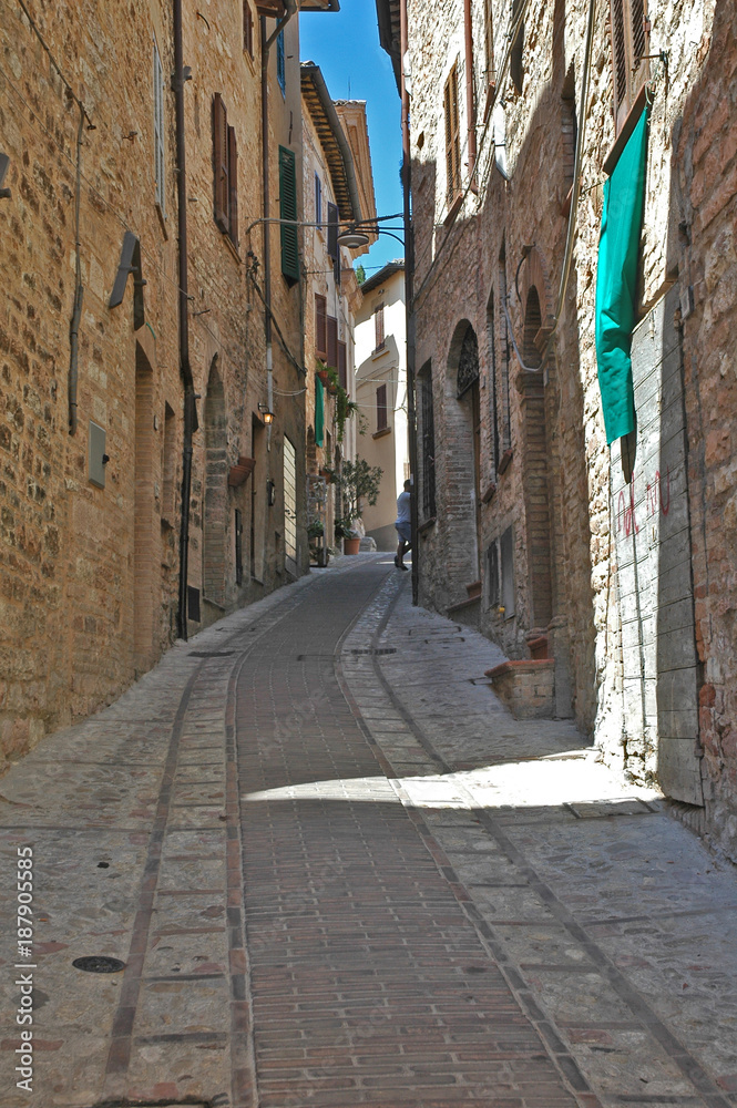 Spello, le strade e le case del villaggio - Umbria