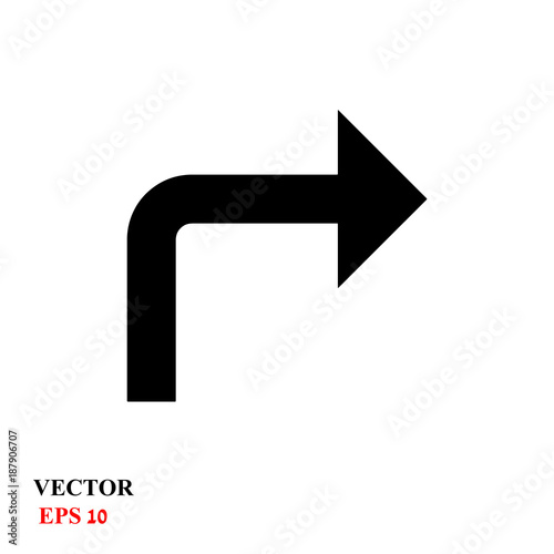 Arrow icon. Share symbol, isolated forward arrow