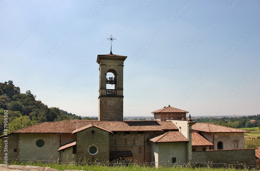 Naklejka premium The Former Monastery of Astino - Bergamo, placed at the Astino Valley, part of the Bergamo Hills Regional Park