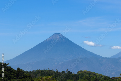 Volcan in Guatemala of name Agua, 3,760 m. Central America. Nature reserve attractive landscape tourism.