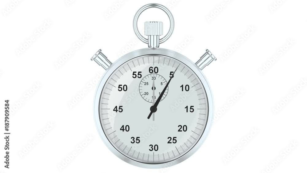 Stopwatch Animation, 3D rendering isolated on white background Stopwatch Animation, 3D rendering isolated on white background