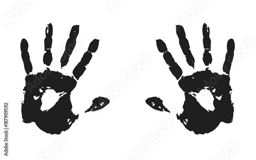 gray silhouette of fingerprints