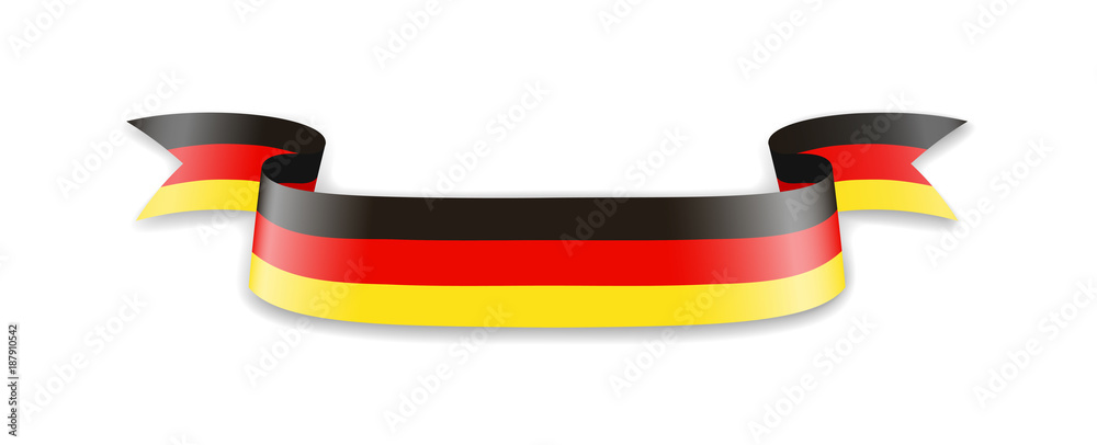 Flag of Germany in the form of wave ribbon. Vector illustration. Flag of Germany in the form of wave ribbon. Vector illustration.