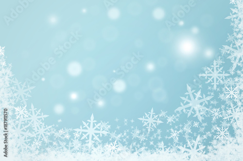 Winter background with snowflakes