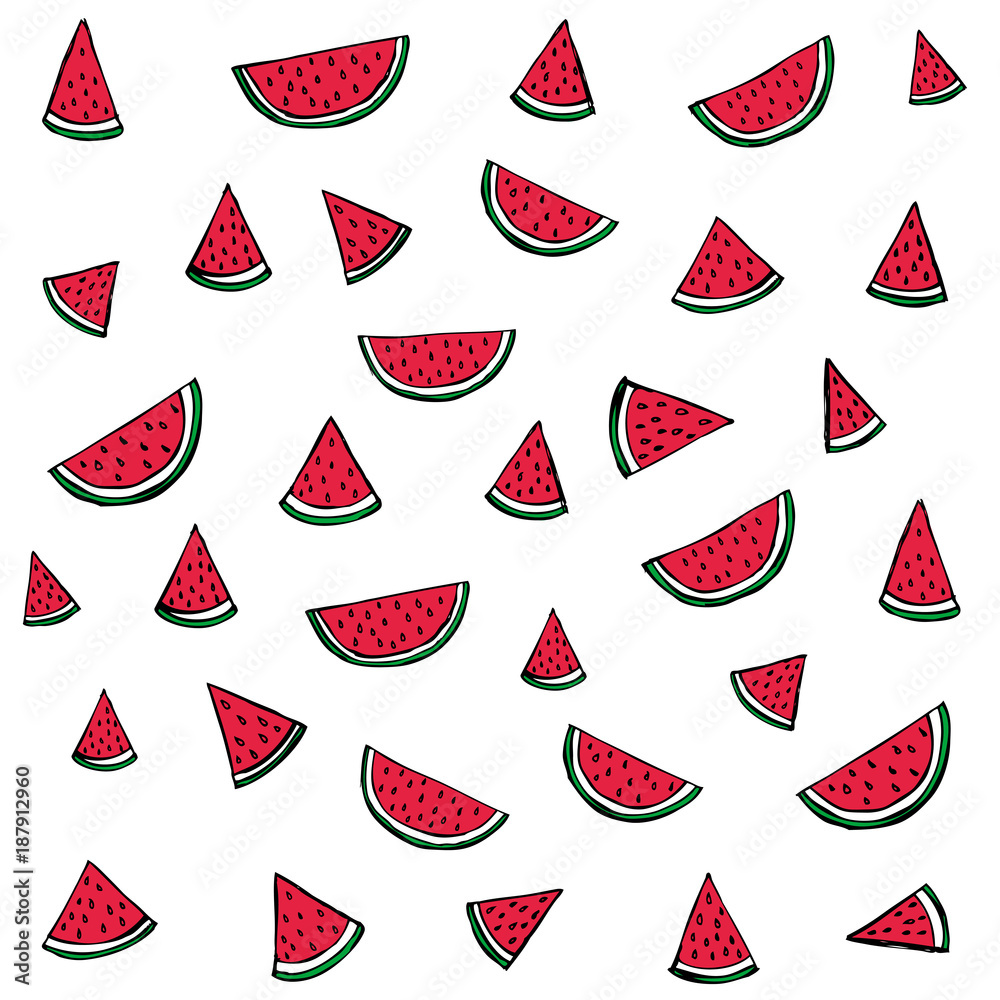 Watermelon Pattern Striped Vector Illustration Watermelon Pattern Striped Vector Illustration