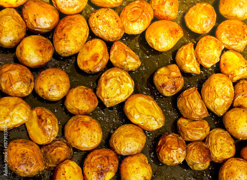 Golden roasted potatoes