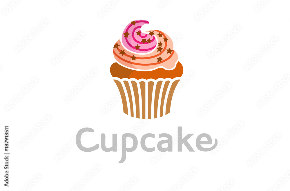 Cupcake Delicious Logo Design Symbol Illustration Cupcake Delicious Logo Design Symbol Illustration