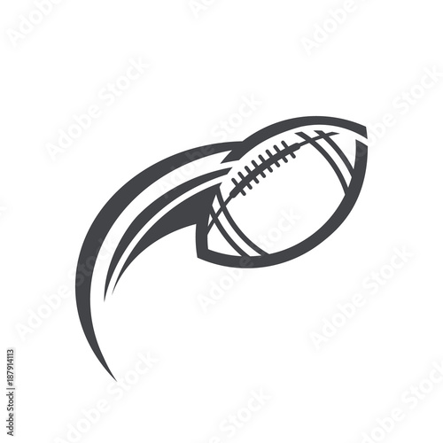 Swoosh American Football Logo Icon