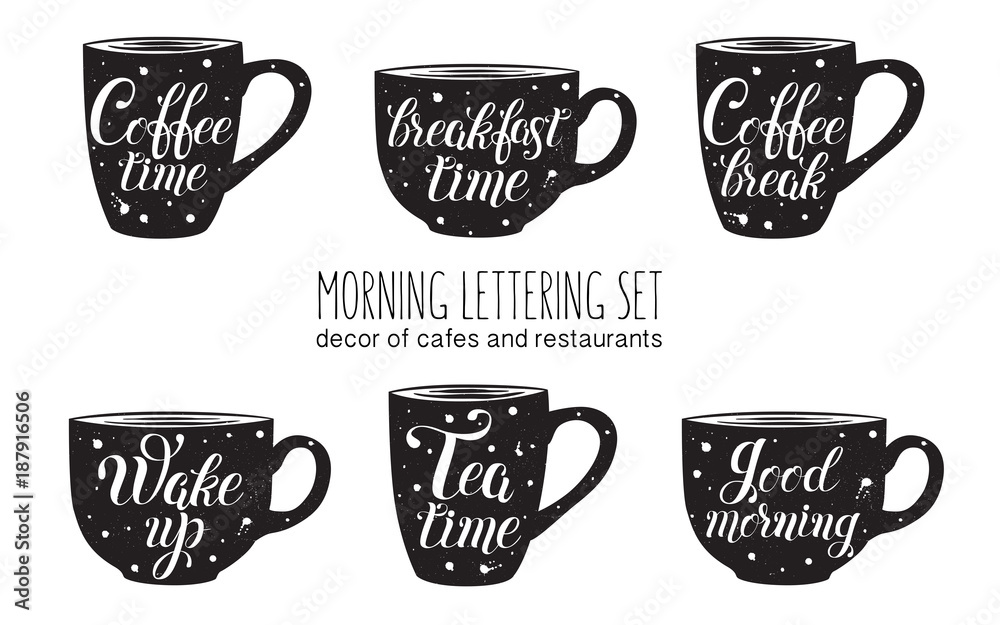 Morning lettering set