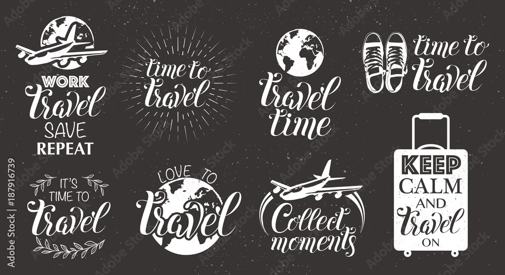 Travel set icons
