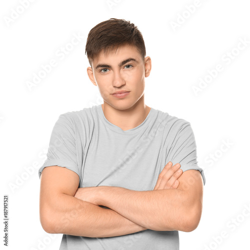 Portrait of trendy teenage ...