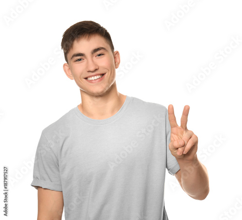 Portrait of trendy teenage ...